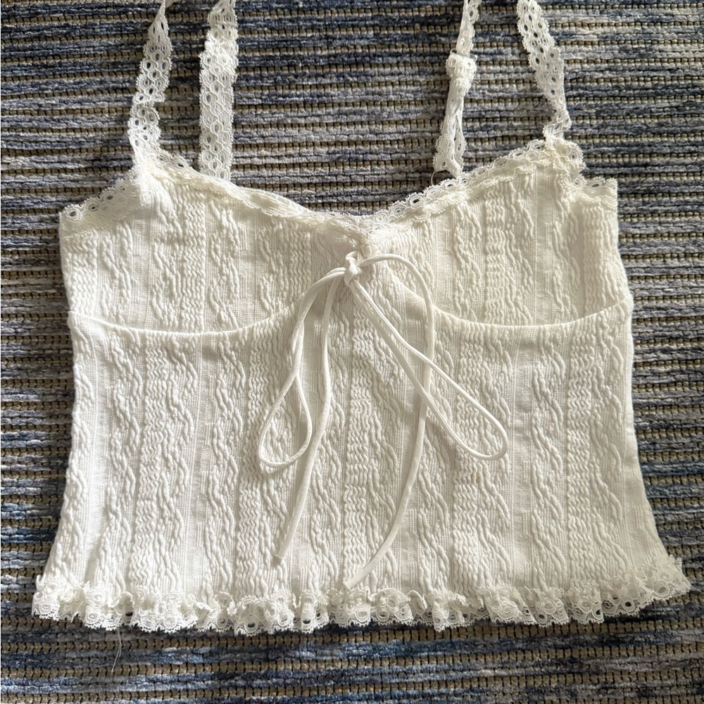 Edikted White Lace Cami